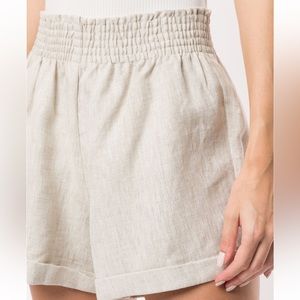 Reformation Nashville Linen Short Beige / Oatmeal